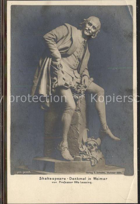 Weimar Thueringen Shakespeare Denkmal von Prof. Otto Lessing