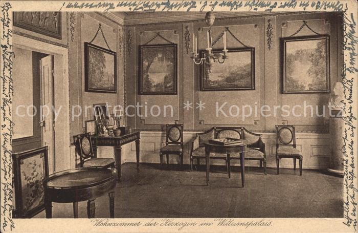 Weimar Thueringen Wittumspalais Wohnzimmer der Herzogin