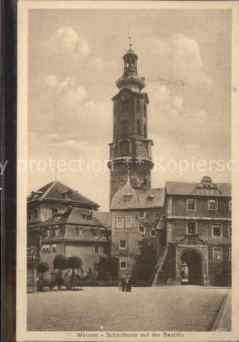 Weimar Thueringen Schlossturm mit Bastille