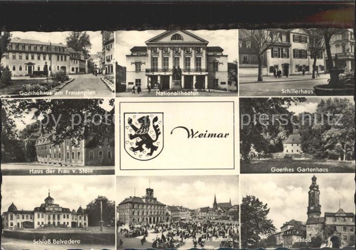 Weimar Thueringen Haus Goethe Schiller Frau von Stein Schloss Belvedere Markt Ra