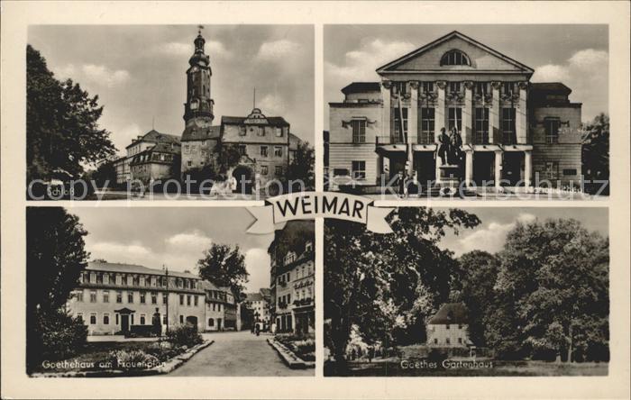Weimar Thueringen Schloss Nationaltheater Denkmal Haus Goethe Gartenhaus