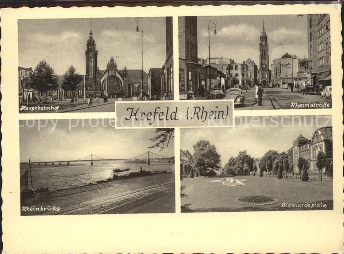 Krefeld Hauptbahnhof Rheinstrasse Bismarckplatz Rheinbruecke