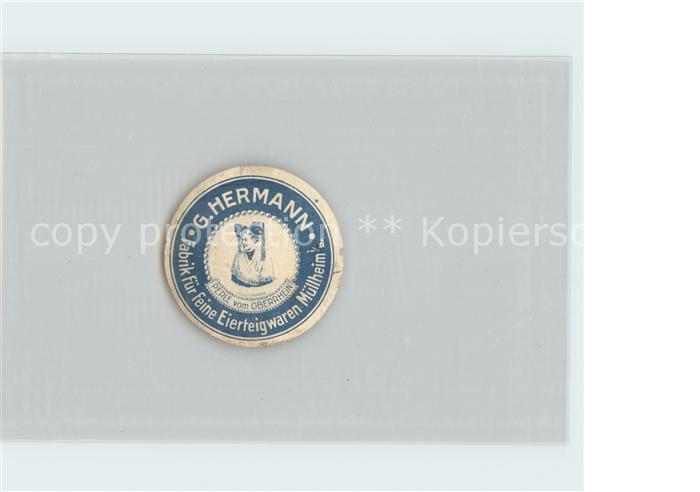 Muellheim Baden Schutzmarke G. Hermann Eierteigwaren Fabrik