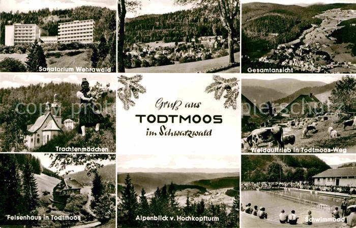 Todtmoos Schwarzwald BW Sanatorium Wehrawald Total Trachtenmaedchen Weidauftrieb