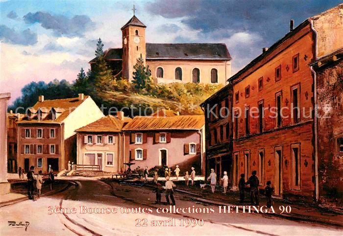 Hettange-Grande Dorfmotiv mit Kirche