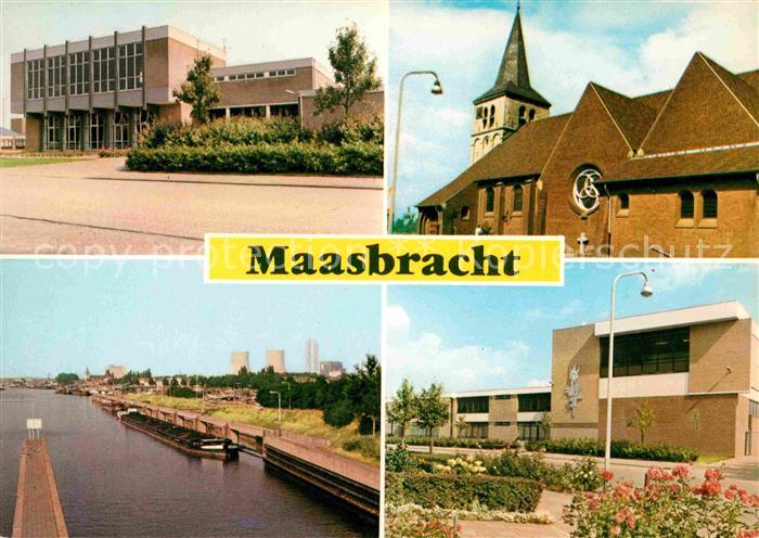 Maasbracht Rathaus Kirche Frachter