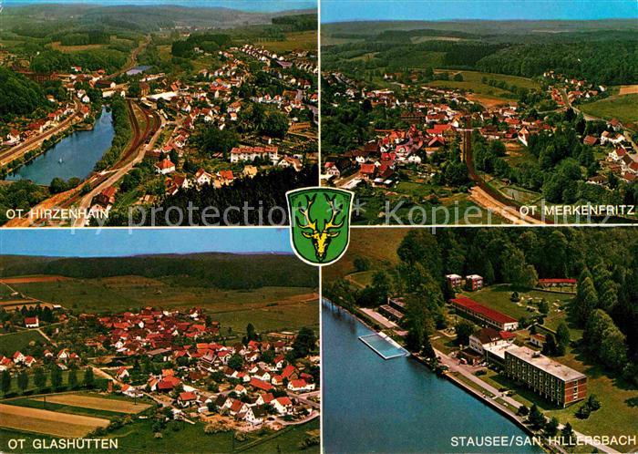Hirzenhain Wetteraukreis Fliegeraufnahmen Merkenfritz Glashuetten Stausee San Hi