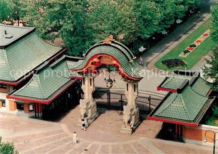 BERLIN CITY Zoo Elefantentor mit Dreisternpromenade