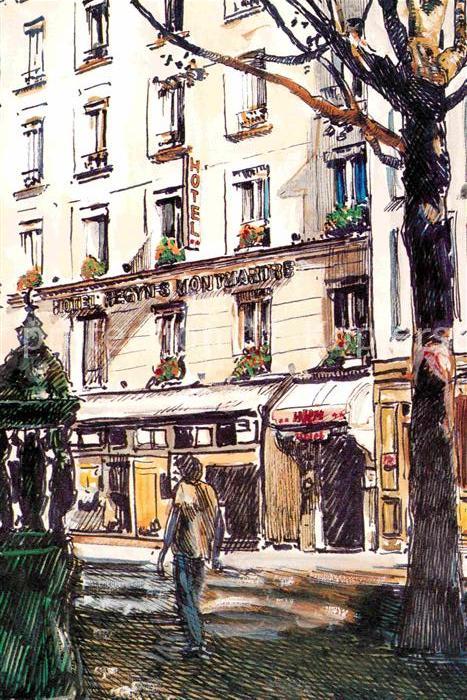 Montmartre Paris Hotel Regyns Künstlerkarte