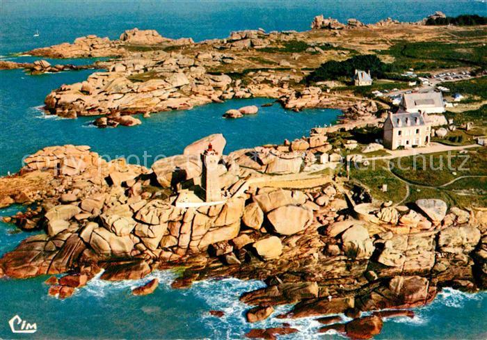 Ploumanach Vue aerienne Le Phare sur le Sentier des Douaniers