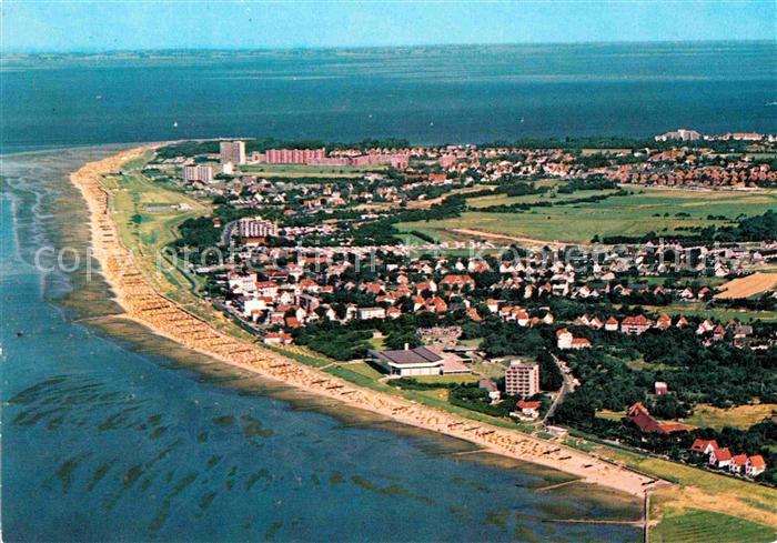 Cuxhaven Nordseebad mit Duhnen Doese und Grimmershorn Fliegeraufnahme