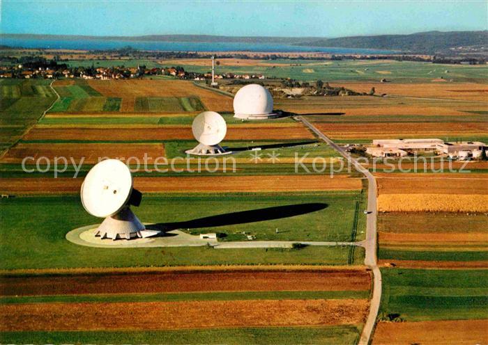 Raisting Ammersee Erdefunkstelle Spiegelantennen Fliegeraufnahme