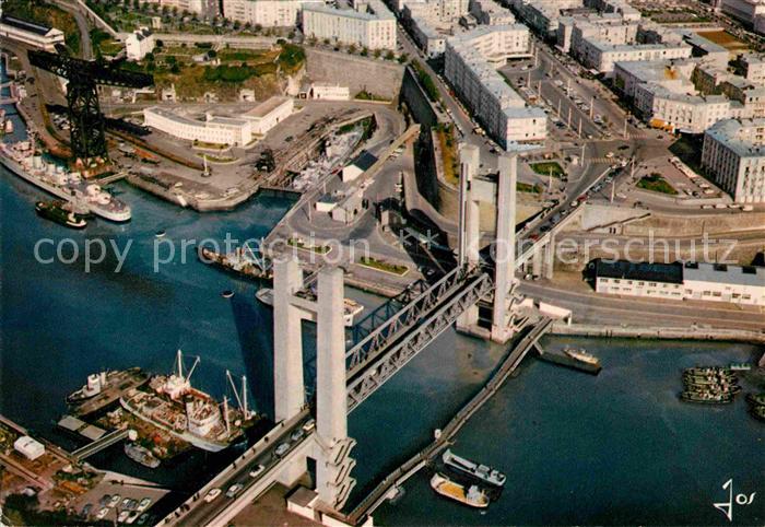Brest 29 Le pont levant Fliegeraufnahme
