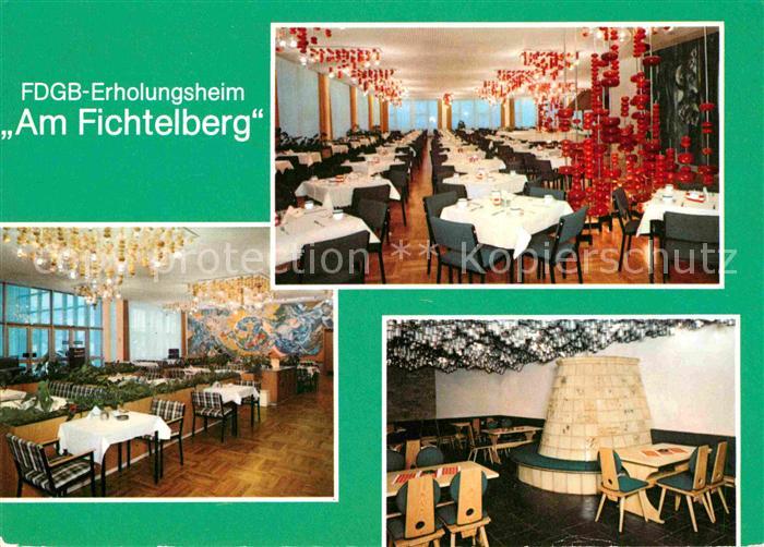Oberwiesenthal Erzgebirge FDGB Erholungsheim Am Fichtelberg Speisesaal Urlauberc