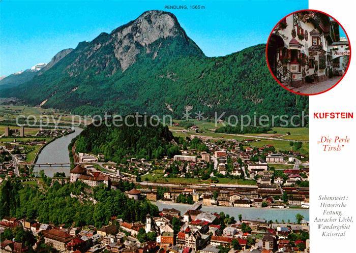 Kufstein Tirol am Inn mit Pentling Fliegeraufnahme