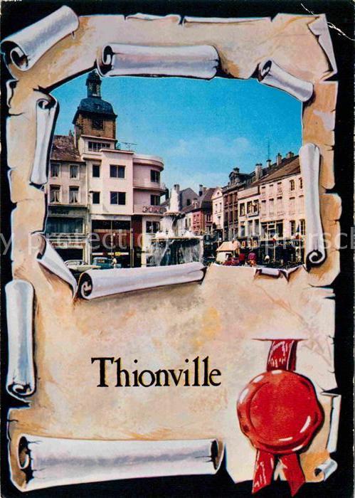 Thionville La fontaine et le beffroi Place du marc