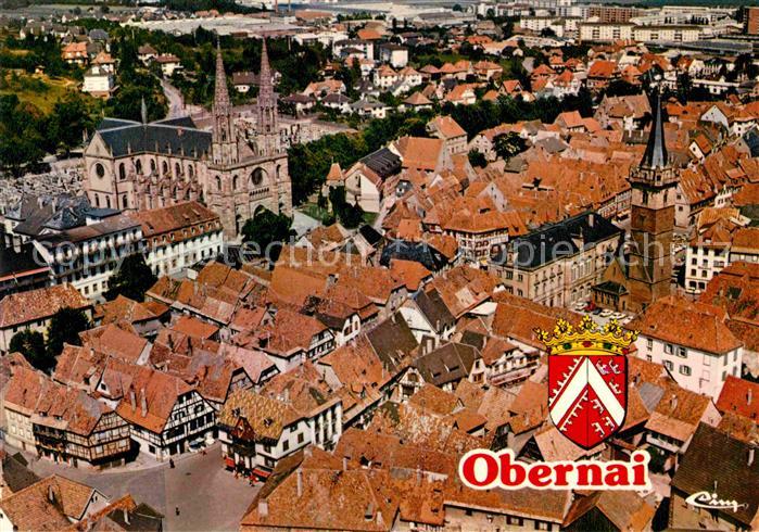 Obernai Bas Rhin Fliegeraufnahme