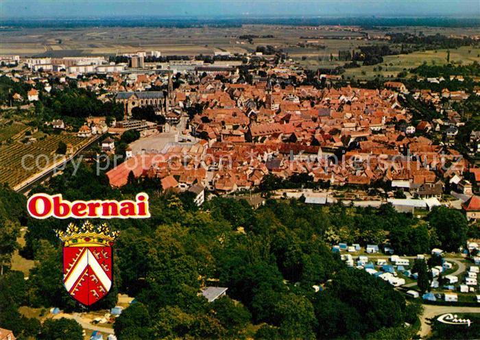 Obernai Bas Rhin Fliegeraufnahme Camping