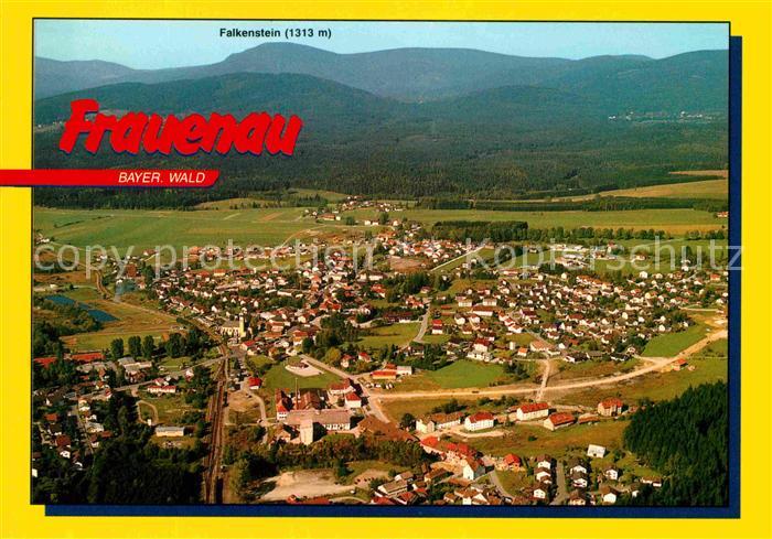 Frauenau mit Falkenstein Fliegeraufnahme