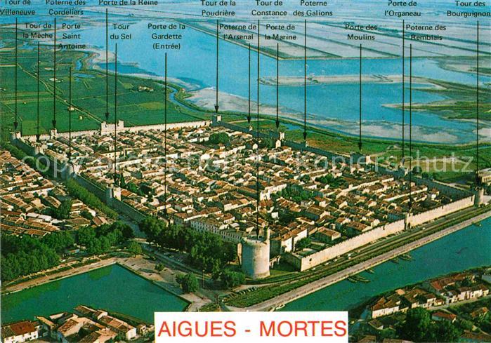 Aigues-Mortes Gard Vue aerienne