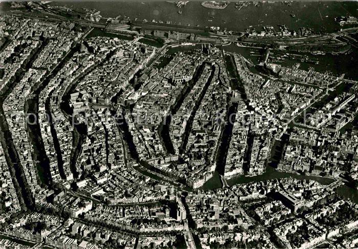 Amsterdam Niederlande Stadtzentrum Fliegeraufnahme