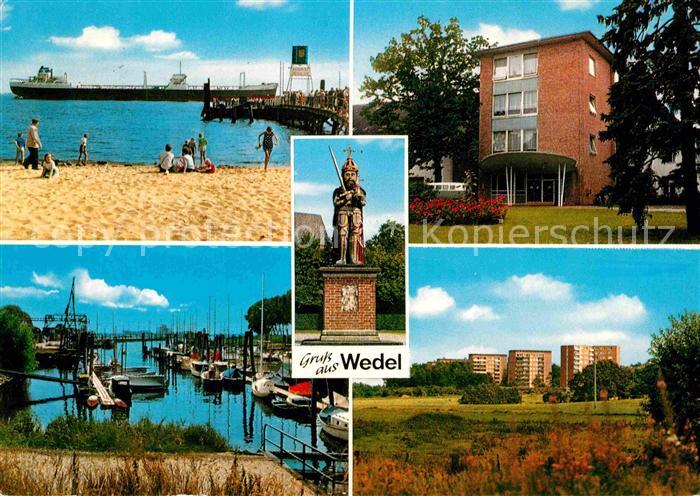 Wedel Pinneberg Strand Hafenpartie Denkmal Wohnblocks