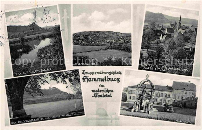 Hammelburg Gesamtansicht Schloss Saaleck Kloster Marktplatz
