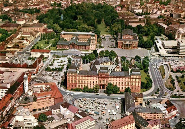 Darmstadt Fliegeraufnahme Marktplatz Schloss