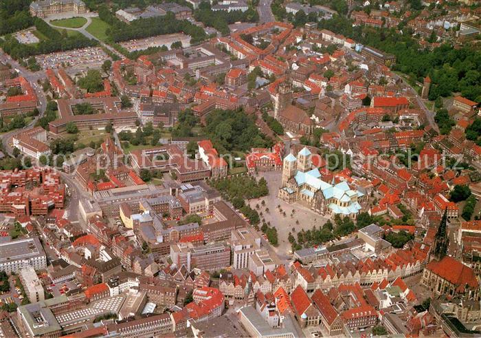 Muenster Westfalen Fliegeraufnahme Prinzipalmarkt Dom Schloss