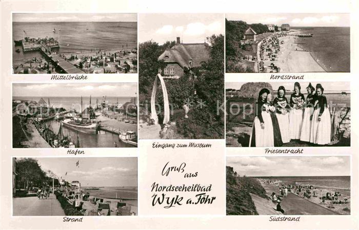 Wyk Foehr Friesentracht Strand Hafen Museum