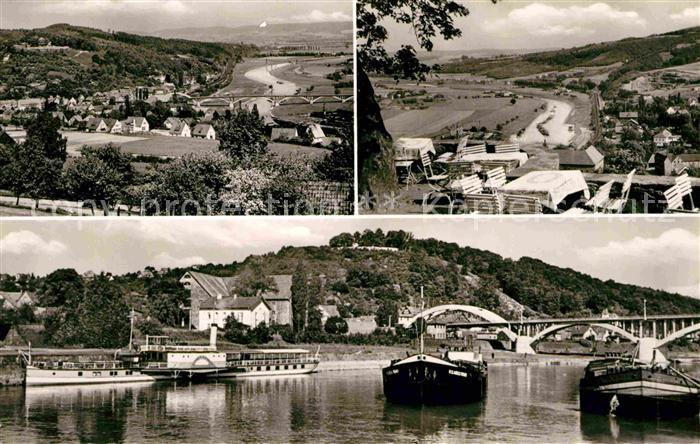 Vlotho Blick vom Winterberg Amthausberg Dampfer