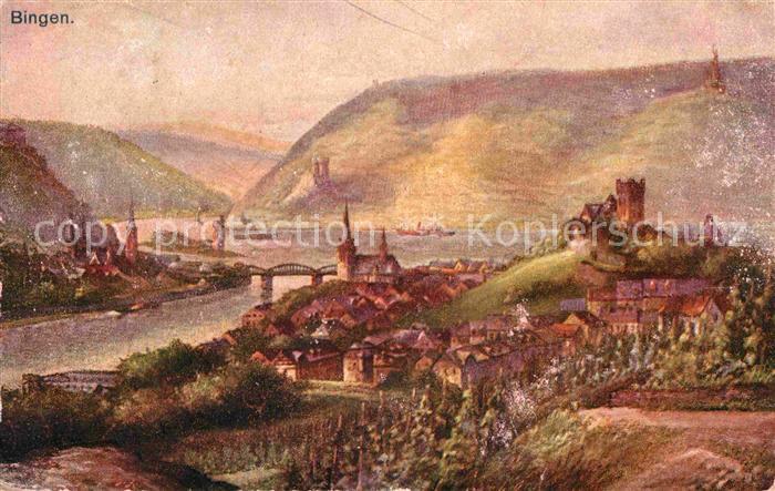 Bingen Rhein Bingenbrueck Elisenhoehe Nationaldenkmal Burg Klopp