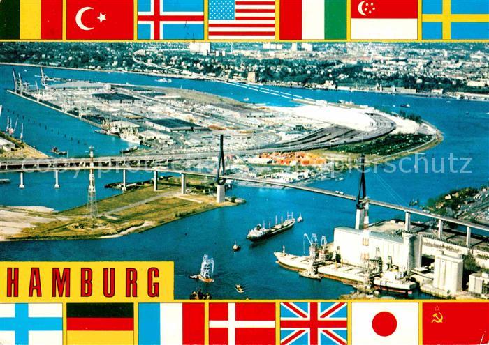 HAMBURG CITY Koehlbrandbruecke Neuer Elbtunnel