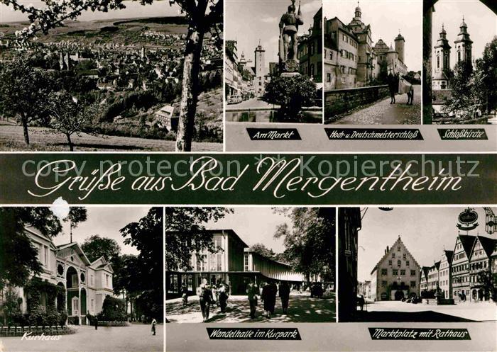 Bad Mergentheim Markt Hoch- Deutschmeisterschloss Schlosskirche Marktplatz Ratha