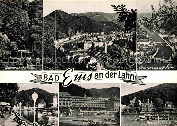 Bad Ems Concordiaturm Russische Kirche Kurhaus Malbergbahn