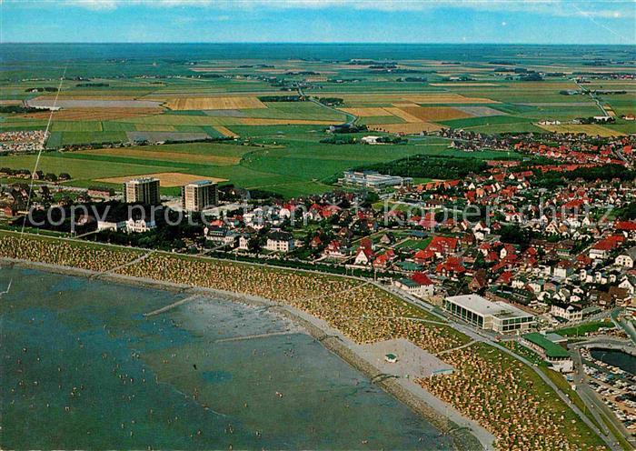 Buesum Nordseebad Korbstrand Fliegeraufnahme