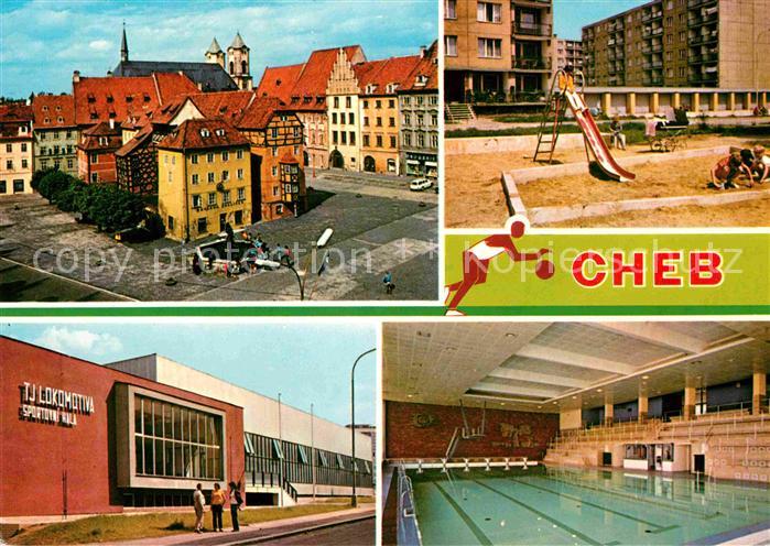 Cheb Eger Namesti krale Jiriho z Podebrad Sidliste Spaleniste