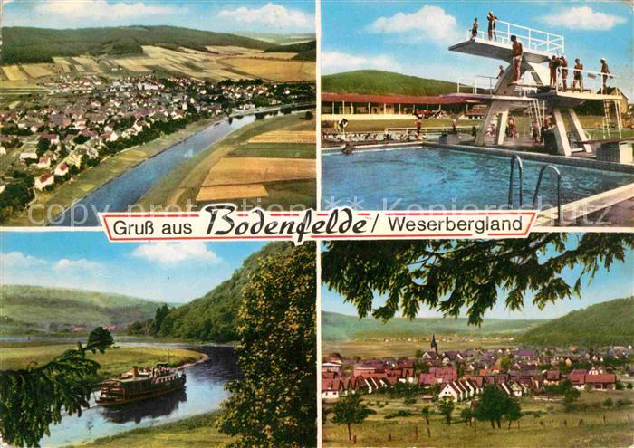 Bodenfelde Weserpartie Schwimmbad Panorama