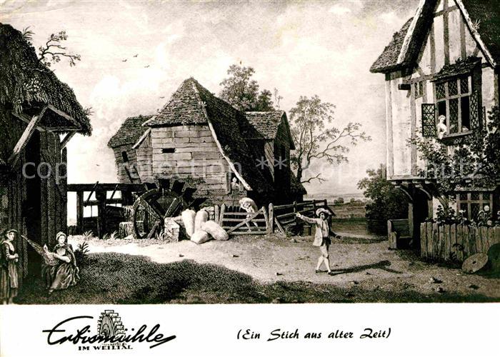Weilrod Erbismuehle im Weltall Alter Stich