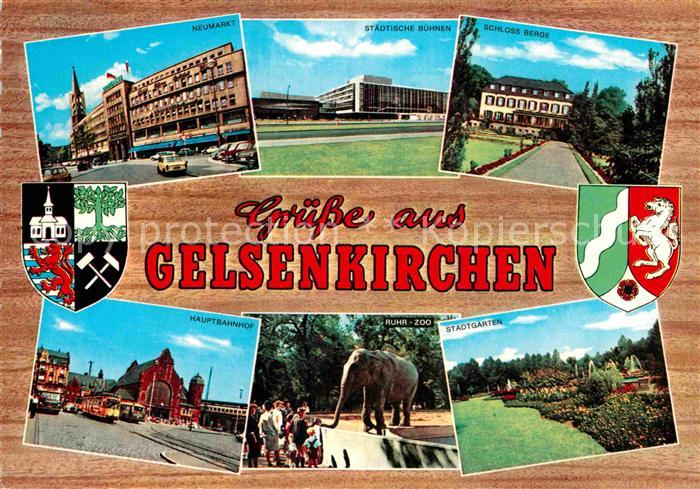 GELSENKIRCHEN NRW Neumarkt Stadt Buehnen Schloss Berge Hauptbahnhof Ruhr Zoo Sta