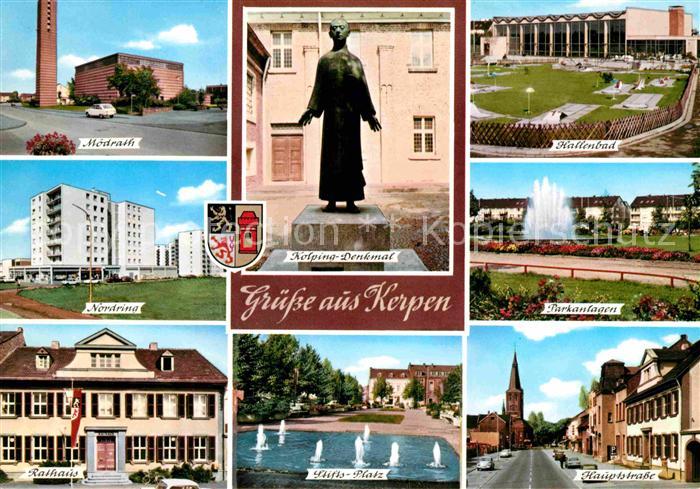Kerpen Rheinland Moedrath Kolping Denkmal Hallenbad Nordring Parkanlagen Rathaus