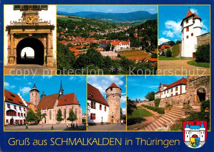 Schmalkalden Thueringen Schloss Wilhelmsburg oestl Tor Panorama Kristallturm Sta