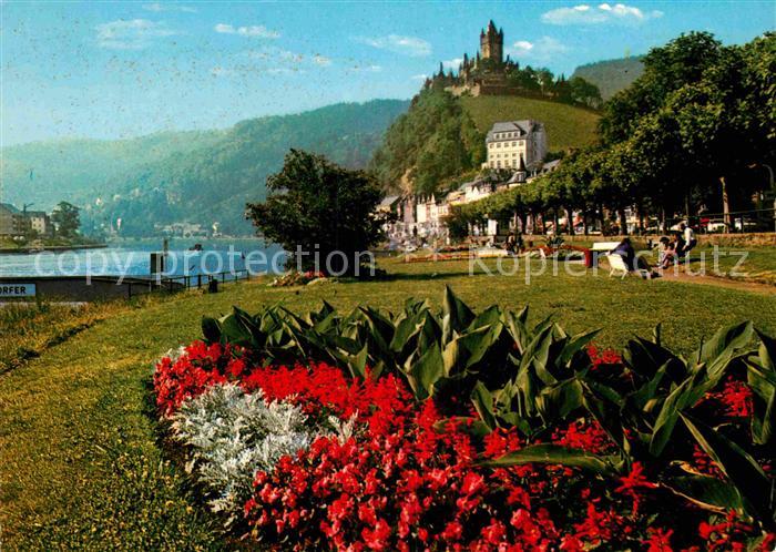 Cochem Mosel Parkanlagen mit Burgblick