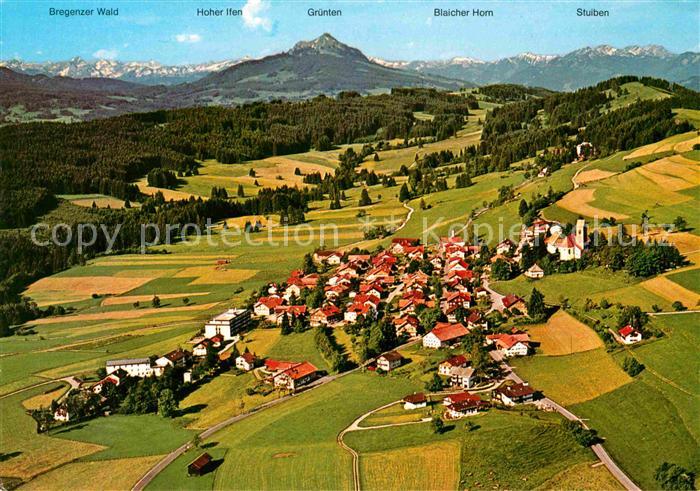 Mittelberg Oy Fliegeraufnahme mit Gruenten und Allgaeuer Hochalpen