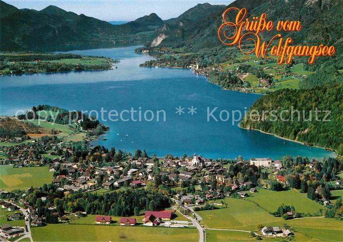 St Wolfgang Wolfgangsee mit St Gilgen und Arbersee Fliegeraufnahme