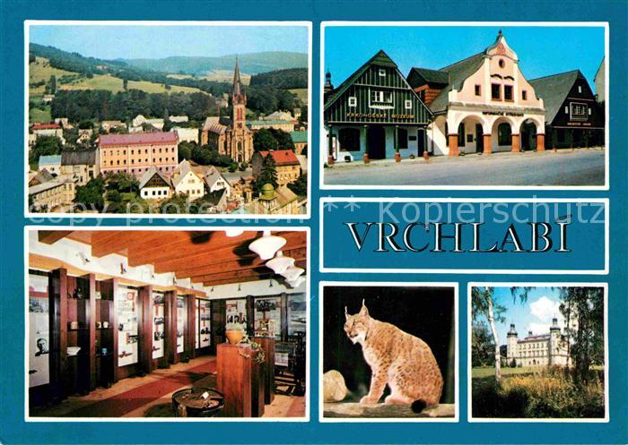 Vrchlabi Panorama Domy Muzea Interier domu Zameko parku Zamek