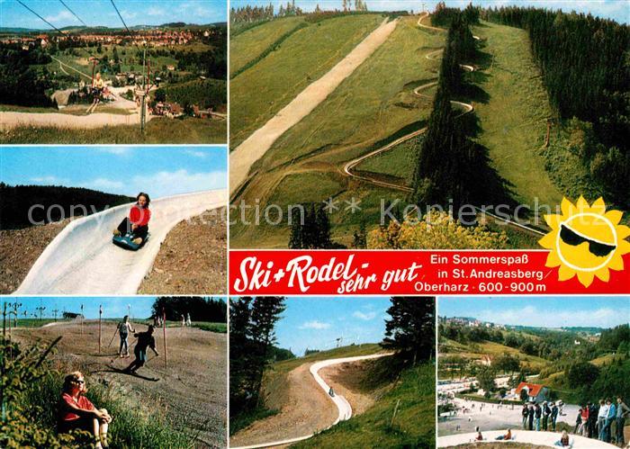 St Andreasberg Harz Skilift Rodelbahn Grasski Panorama