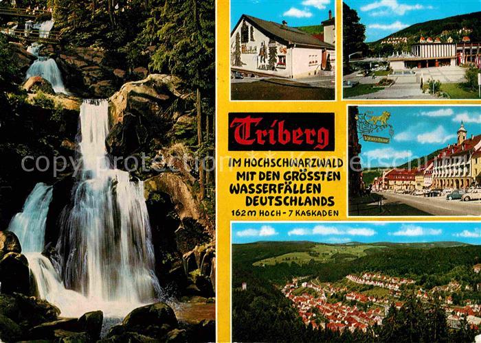 Triberg Schwarzwald Wasserfaelle Teilansichten Stadtblick