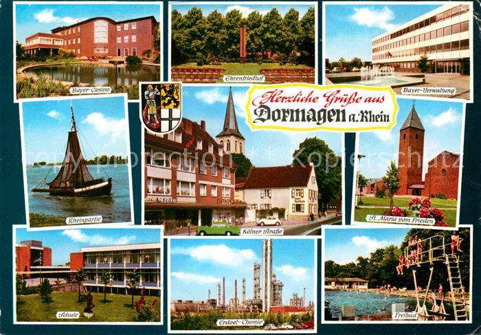 Dormagen Bayer Casino Ehrenfriedhof Bayer Verwaltung Rheinpartie Koelner Str St