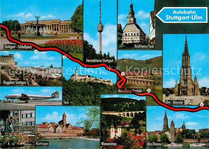 Autobahn Stuttgart-Ulm Aichelberg-Viadukt Wiesensteig Nuertingen